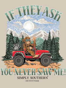 Mens Sasquatch Raccoon Tee