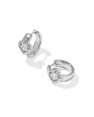 Style | Huggie earrings
Finish | Silver
Stone | White cubic zirconia
Detail | Signature Kendra Scott medallion logo
Dimensions | 0.67" outside diameter
Brand | Kendra Scott