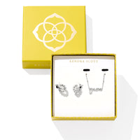 Kendra Scott
Mama & Cailin Rhodium Gift Set in White Crystal
Mama deserves all the sparkle, and the Mama &amp; Cailin Gold Gift Set in White Crystal is a great way to give it to her. The Mama Pendant Necklace is stylish, sentimental, and the perfect gift for every mom in your life. and when it’s paired with the glamourous Cailin Huggies, she’ll be shining even brighter than usual. Set includes the Mama Crystal Short Pendant Necklace and Cailin Huggie Earring