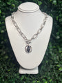 Mama Silver Link and Chain Necklace