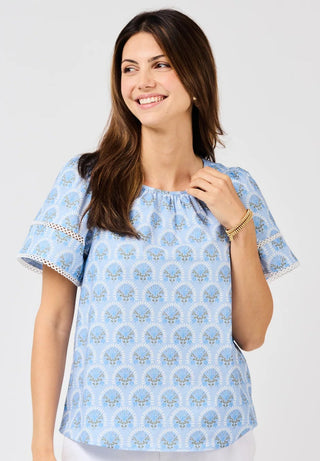 The Tabby Top brings easy, breezy style to your wardrobe. Flutter sleeves with delicate eyelet detail add a touch of charm, while the straight fit keeps it comfortable and versatile. A keyhole button closure at the neckline finishes the look with a subtle, stylish detail.

Flutter sleeves with eyelet details

Straight fit&nbsp;

Keyhole button closure at neckline&nbsp;

98% Cotton / 2% Spandex