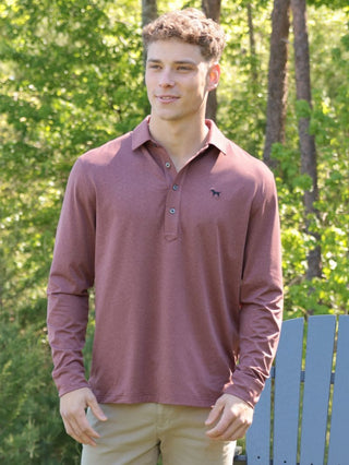 Brand | Simply Southern
Style | Men’s Long Sleeve Performance Polo
Color | Maroon
Neckline | Structured collar
Sleeve | Long sleeve
Fabric | 91% Polyester, 9% Spandex — lightweight, stretch, and moisture-wicking
Fit | Relaxed, polished silhouette
Care | Machine wash cold, tumble dry low