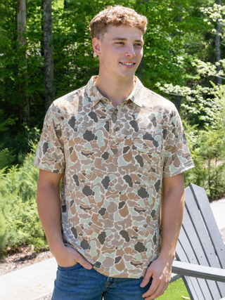A polished take on laid-back style. The Simply Southern Men’s Western Short Sleeve Polo features a structured collar, chest pocket, and subtle shoulder detailing — crafted from a cotton-poly blend that keeps him comfortable and looking sharp all day.

Fabric | 60% Cotton, 40% Polyester