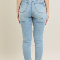 Mid-Rise Tummy Control Vintage Wash Skinny