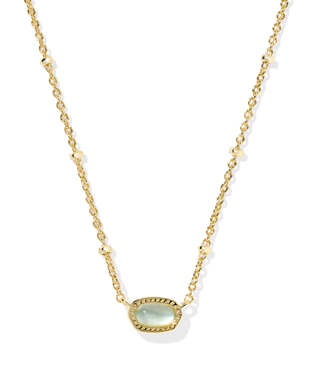 Mini Elisa Gold Necklace in Light Blue Illusion