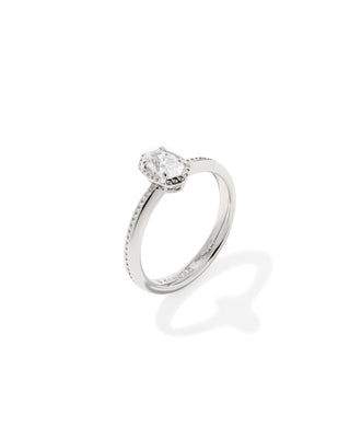 Brand | Kendra Scott
Style | Mini Elyse Luxe band ring
Color | Silver
Design | Petite, minimalist silhouette with signature hoofprint detailing
Dimensions | 0.36" L x 0.24" W