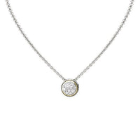 N3645-AF00 Oval Link Collection - Lanna Solitaire Pavé Necklace