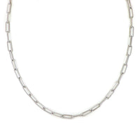 N5332-R003 Diamante Link Necklace - Rhodium