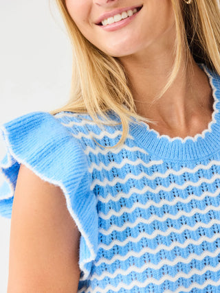 The Oakley Sweater elevates a classic silhouette with subtle, stylish details. Featuring flutter sleeves, a crew neckline, and a straight fit, it drapes beautifully for effortless wear. Crafted from a soft, lightweight knit, it feels luxurious to the touch while maintaining easy, all-day comfort.