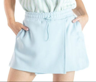 Lounge Wrap Skort - Robins Egg Blue