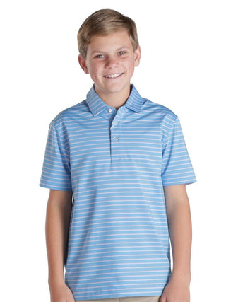 Youth Boys Polo - Blue Stripe (MCRSTRP)