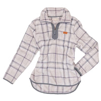 Y-Neck Pullover - Grey Plaid (GRYPLD)