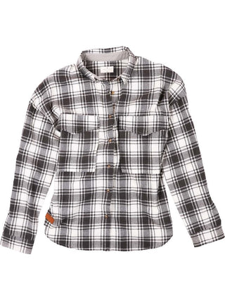 Plaid Shacket - Grey