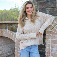 Quarter Zip Soft Sweater - Parch