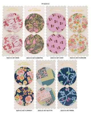 Simply Southern Car Coasters – 2.75"x0.25" absorbent stone inserts, fit any car cup holder