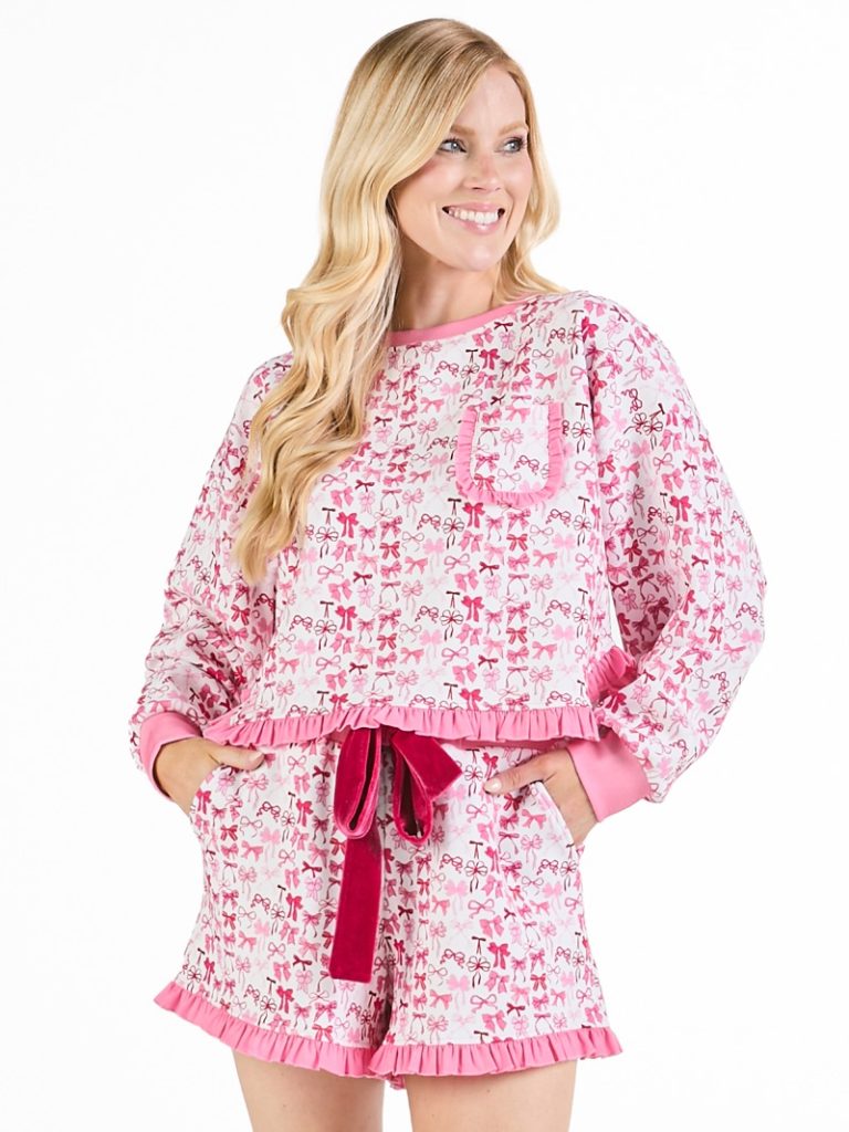 Simply Southern Ruffle PJ Set - Bows