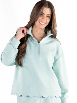 Scalloped Pullover - Harbor