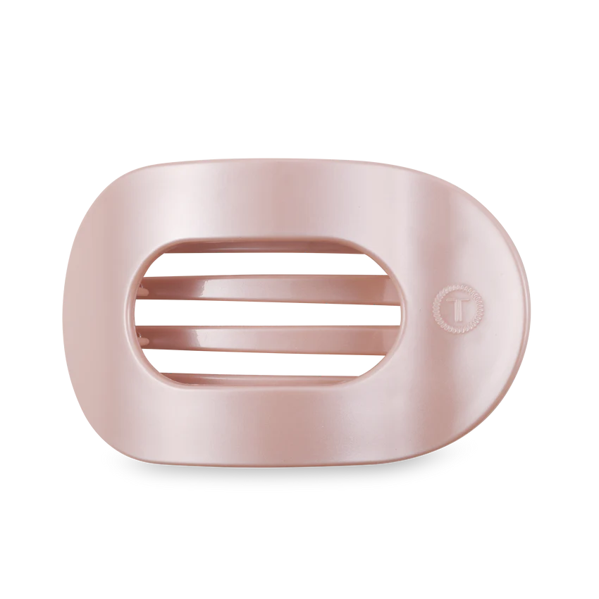 Flat Round Clip - Pearly Pink