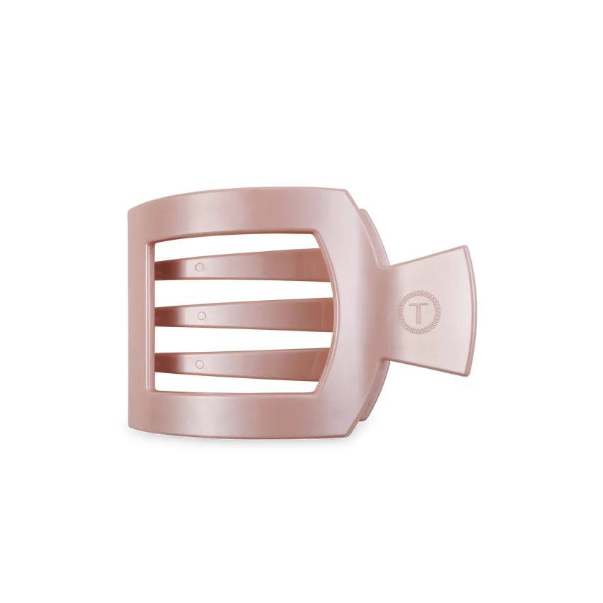 Flat Square Clip -  Pearly Pink