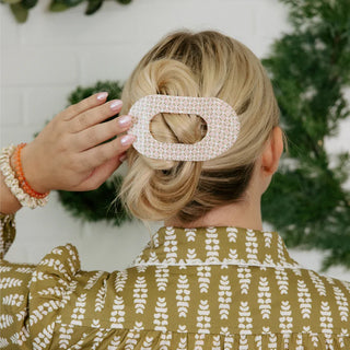 Flat Round Clip - Pine & Pearl