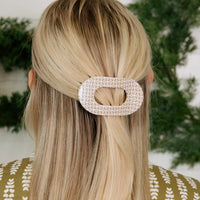Flat Round Clip - Pine & Pearl
