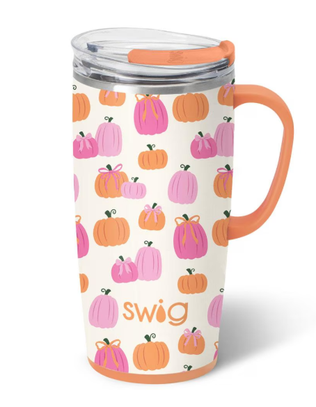Pumpkins and Bows - 22oz Travel Mug
