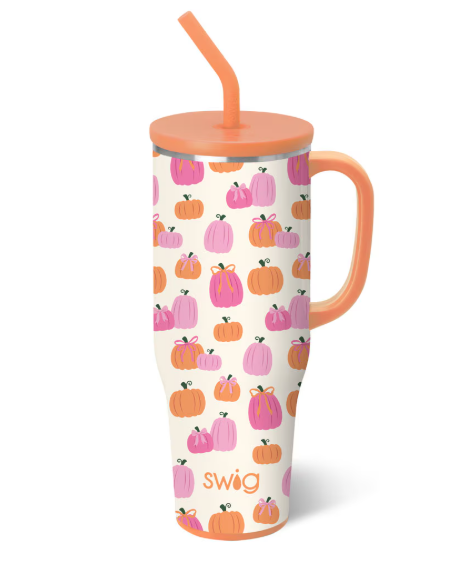 Pumpkins and Bows - Mega Mug 40oz