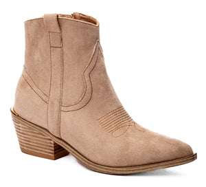 Quittin Time Boot - Sand Faux Suede