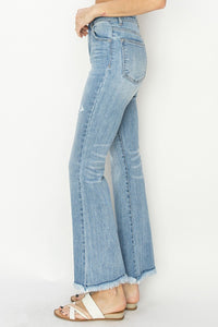 High-Rise Vintage Frayed Bootcut Jean - Light