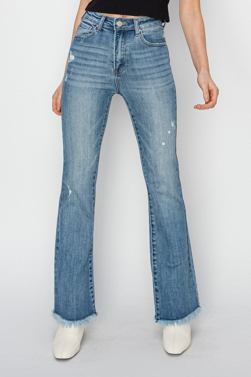 High-Rise Vintage Frayed Bootcut Jean - Medium