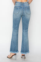 High-Rise Crop Bootcut Fray Hem Jean - Medium
