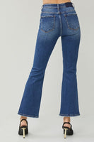 High-Rise Ankle Flare Jeans - Dark
