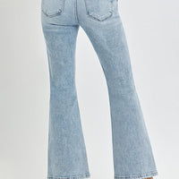 High-Rise Ankle Flare Jeans - Light