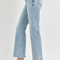 High-Rise Ankle Flare Jeans - Light