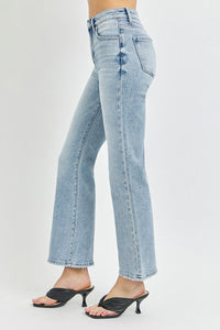 High-Rise Ankle Flare Jeans - Light