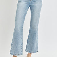 High-Rise Ankle Flare Jeans - Light