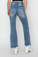 High-Rise Seam Detail Crop Flare Jean
