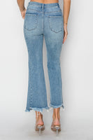 High-Rise Seam Detail Crop Flare Jean - Light
