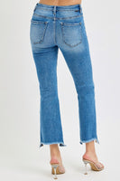 Tummy Control Crop Bootcut Fray Hem Jean
