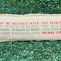 Get two seasons in one with the Mud Pie Reversible Long Fall/Christmas Pillow! One side features cozy fall-theme, while the other brings festive holiday cheer—just flip it to match the season. With its long rectangular shape, it's perfect for layering on a couch, bench, or bed. A stylish and practical way to transition your home décor from autumn to Christmas with ease!