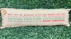 Get two seasons in one with the Mud Pie Reversible Long Fall/Christmas Pillow! One side features cozy fall-theme, while the other brings festive holiday cheer—just flip it to match the season. With its long rectangular shape, it's perfect for layering on a couch, bench, or bed. A stylish and practical way to transition your home décor from autumn to Christmas with ease!
