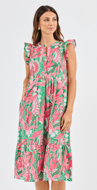 Riley Dress - Canopy Gleam Green