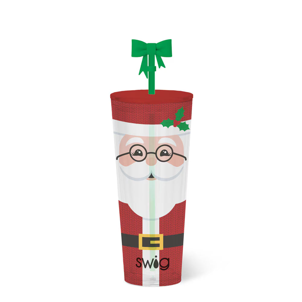 Mr Claus Plastic Tumbler 24oz