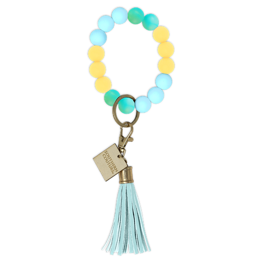 Silicone Beaded Bracelet Key Chain - Happy Days
