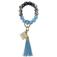 Silicone Beaded Bracelet Key Chain - Wife
