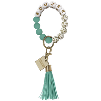 Silicone Beaded Bracelet Key Chain - Boujee