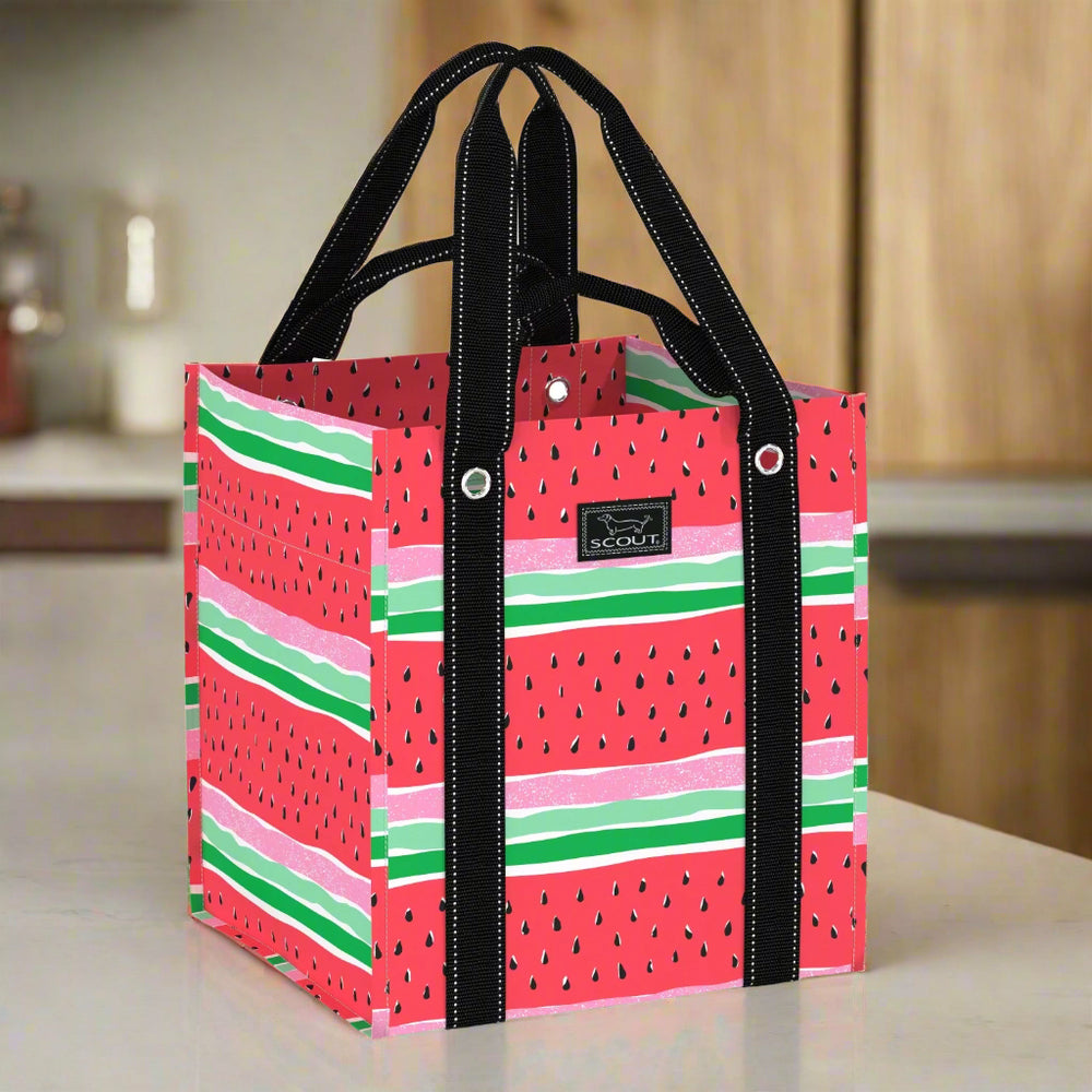 Scout Bagette - Melondramatic
GROCERY GAME-CHANGER, HOLDS 2X AS MUCH. Elevate your grocery game with the Market Tote! You won't find a bigger, better, stronger, or cuter bag for your daily bread. No double bagging necessary. Best bought in multiples (and great for gifting), the Market Tote has a big square bottom and holds 2x as much as typical grocery bags. Two sets of straps set it apart from the pack. Keep in your car trunk at all times and prepare for compliments from fellow shoppers.

12.5