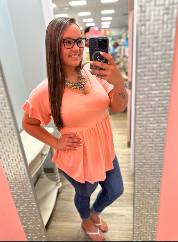 Just Peachy Short Sleeve Top