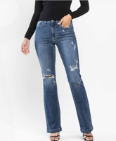 82541 Judy Blue MR Hand Sand & Destroy Bootcut
