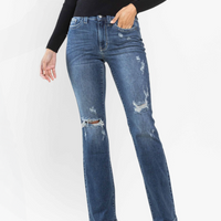 82541 Judy Blue MR Hand Sand & Destroy Bootcut